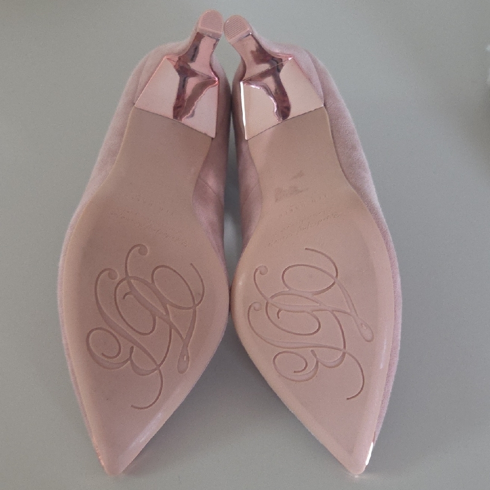 Ted Baker Blush Pink Suede Heels - Picture 5 of 7